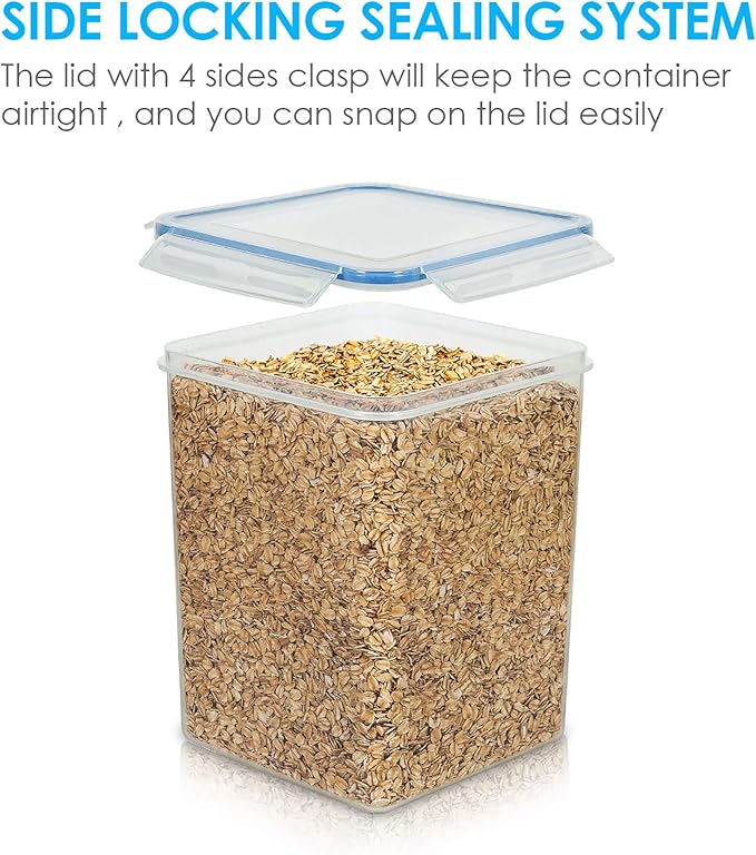 Large Food Storage Containers 5.2L / 175oz, Pack of 2