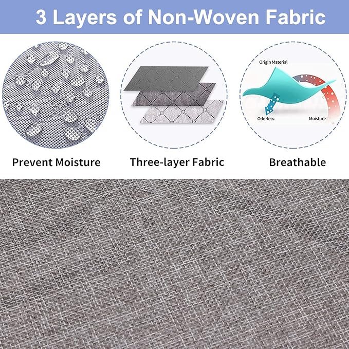 Fixwal Under Bed Storage Containers 4 Pack, Reinforced Underbed Organizer Below 4.5 Inches Low Profile Clothes Storage Bins with Sturdy Sidewalls and Bottom
