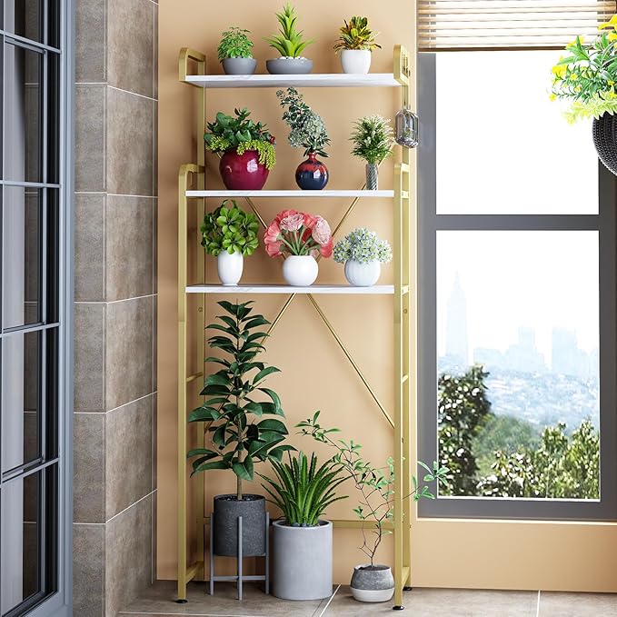 Over The Toilet Storage Rack with 3-Tier Shelves, Space Saver Toilet Shelf