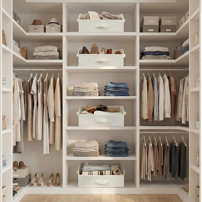 SAYS Purse Organizer for Closet, Trapezoid Storage Bins