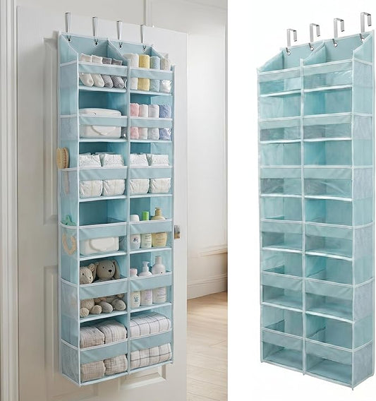 THEORY UPGRADED 6 Tiers Over The Door Organizer Hanging, Baby Blue, XL
