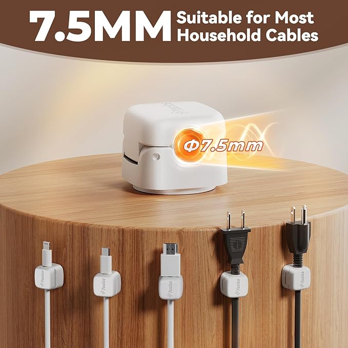 12Pack Rotatable Cord Organizer, White