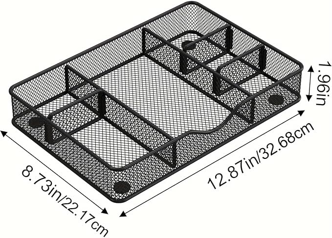 Desk Drawer Organizer Tray, Metal Mesh Drawer Organizers Office, 1PC Medium