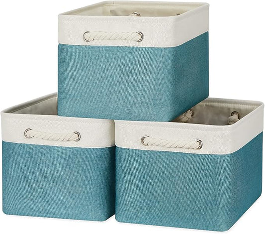 Bidtakay Basket Storage Bins with Handles Fabric Large Storage Baskets