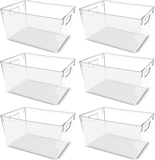 Utopia Kitchen Clear Pantry Organizers and Storage Bins 6 Pack
