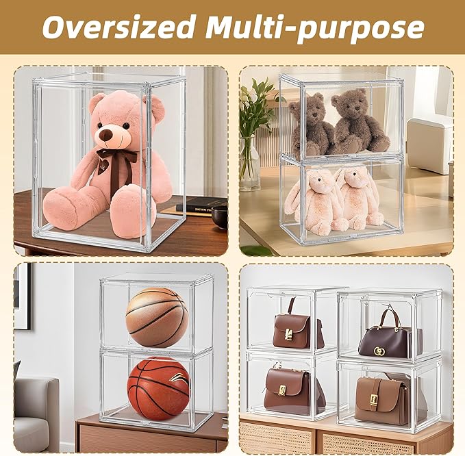 Extra Large Storage Bins with Magnetic Door