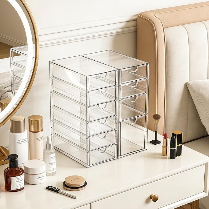 Acrylic Drawer Makeup Organizer with 10 Drawers