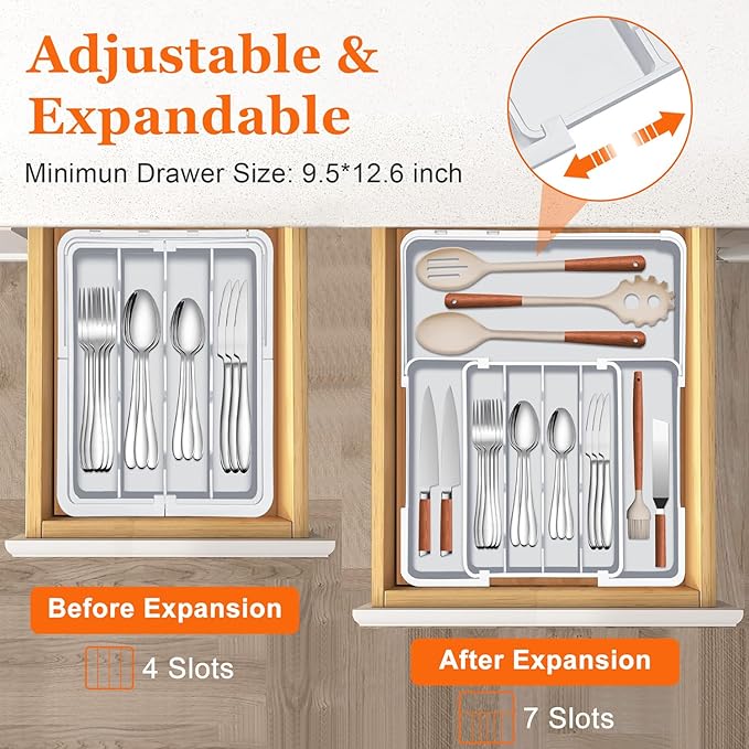 Expandable Silverware Drawer Organizer
