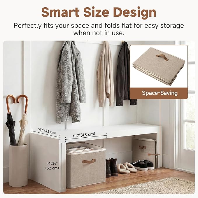 StorageWorks Shoe Organizer for Closet, Shoe Cubby Storage Containers with Adjustable Dividers and Clear Cover, Foldable Shoe Storage Box for Entryway, Fits up to 16 Pairs, Brown