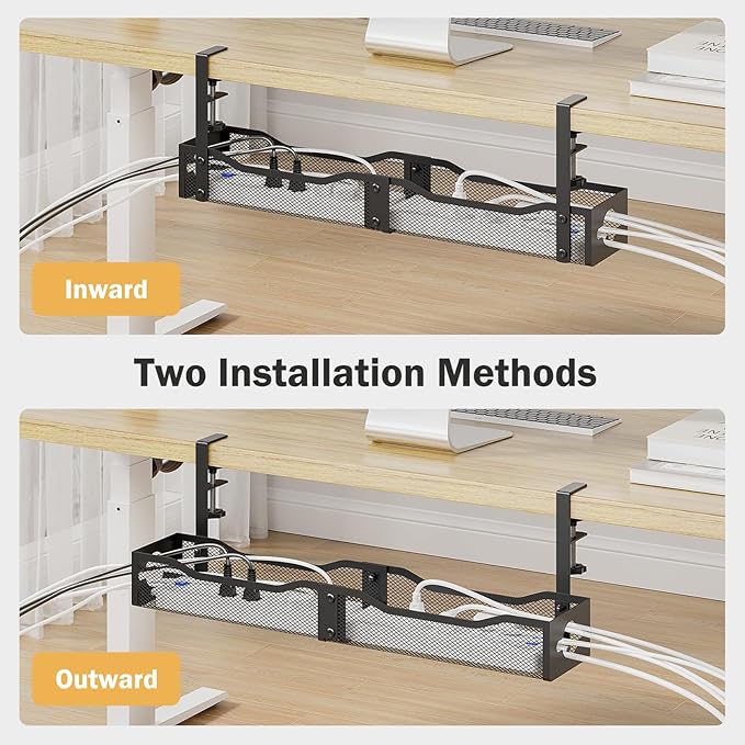 25'' Upgraded Under Desk Cable Management
