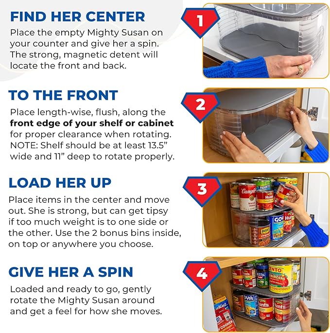 Mighty Susan 2-Tier Lazy Susan Pantry Organizer