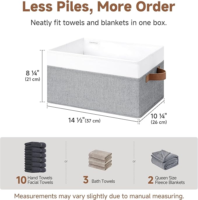 Fabric Shelf Baskets, Closet Organizers and Storage Basket