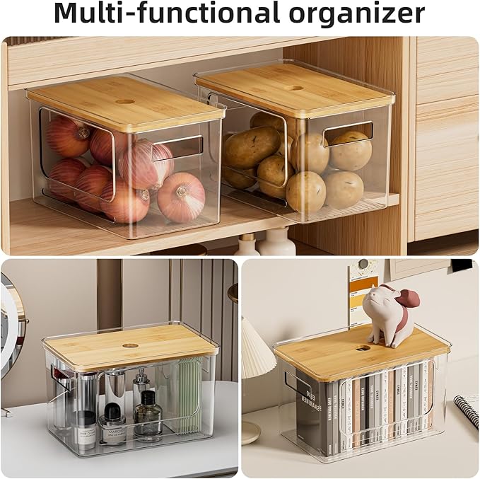 Under Sink Organizer,Plastic Trash Bag Holder Dispenser,Stackable Pantry Laundry Room Home Organization,Potatoes Onions Storage Container for Kitchen,Set of 3 for 13/30/33 Gallon Bags