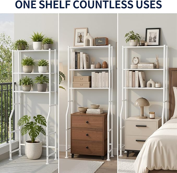 3-Tier Over Toilet Storage Rack, Metal Over Toilet Bathroom Organizer Shelf