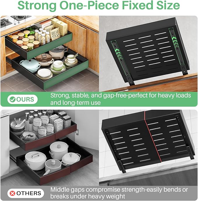 2Pack Pull out Cabinet Organizer, 21" Deep