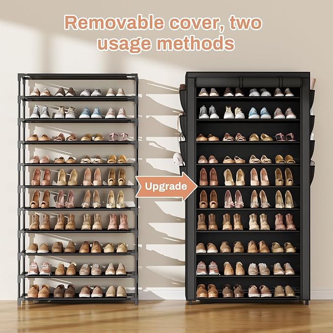 Tall Shoe Rack with Cover, Garage