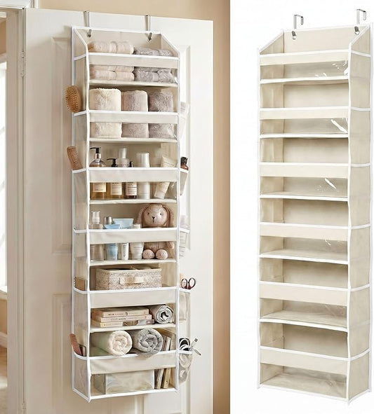 THEORY UPGRADED 6 Tiers Over The Door Organizer Hanging, Ivory, 1pc