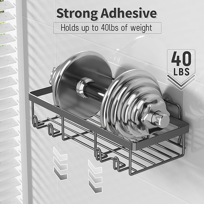 5 Pack Shower Caddy Organizer Rack Shelf for Inside Shower, Dark Grey