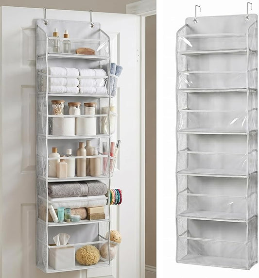 THEORY UPGRADED 6 Tiers Over The Door Organizer Hanging, Transparent, 1pc