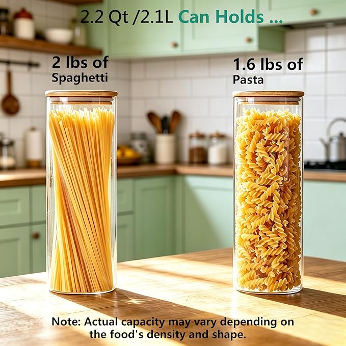 2.2 Qt Square Glass Storage Containers with Lids