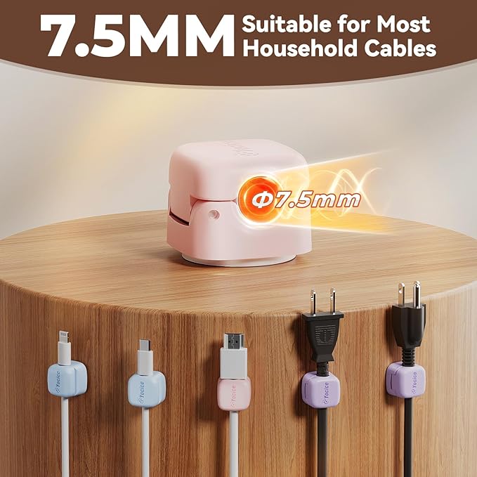 12Pack Rotatable Cord Organizer, Multicolor