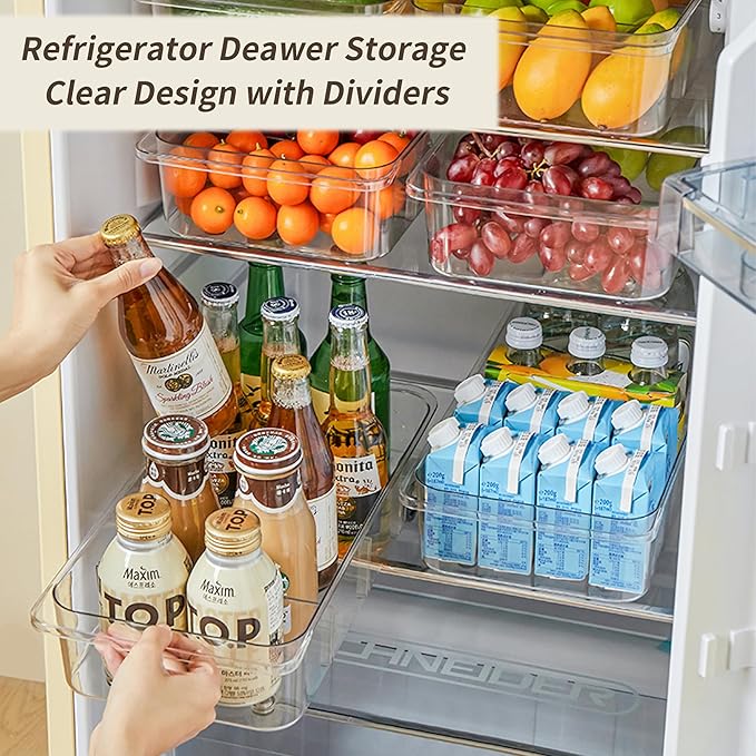 3 Pack Fridge Organizer on Wheels