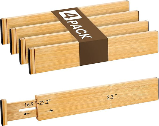 Bamboo Drawer Divider Set of 4