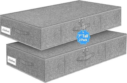 6.7-Inch Tall Under Bed Storage Container