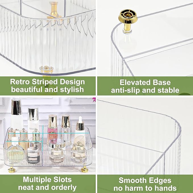 Makeup Organizer Countertop for Vanity, Clear