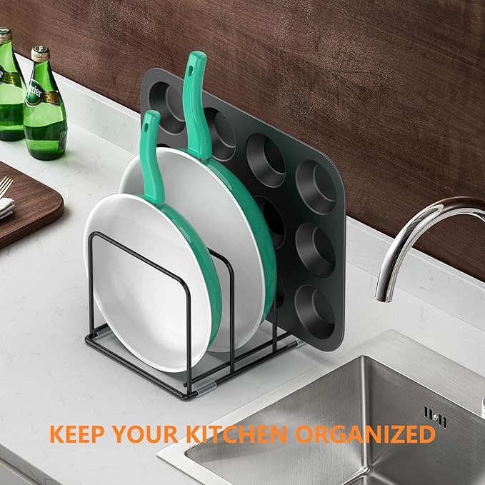 Kitchen Cabinet Organizer, Steel Cookware Rack
