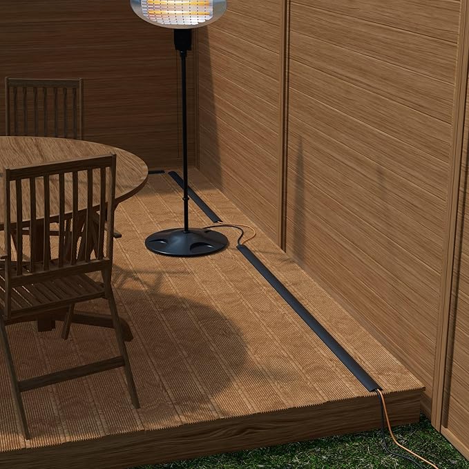 D-Line 30ft Floor Cord Cover, Floor Cable Protector, Extension Cord Cover, Black