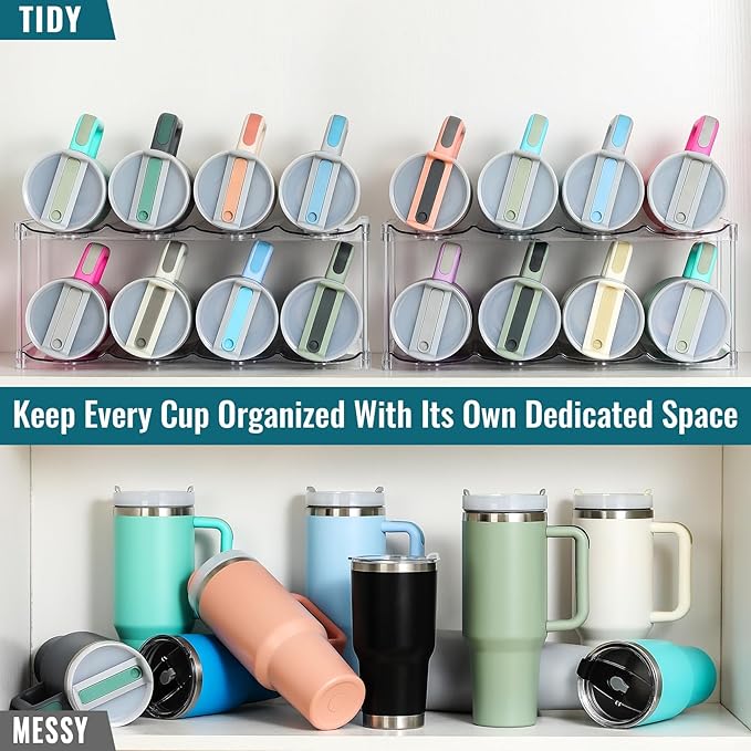 Design for Stanley 40 OZ & Large Bottles & Tumblers with Handle, 2 Tier Hold 8