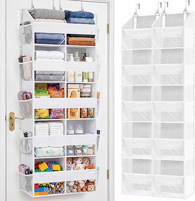 Over The Door Organizer 5 Tiers, White