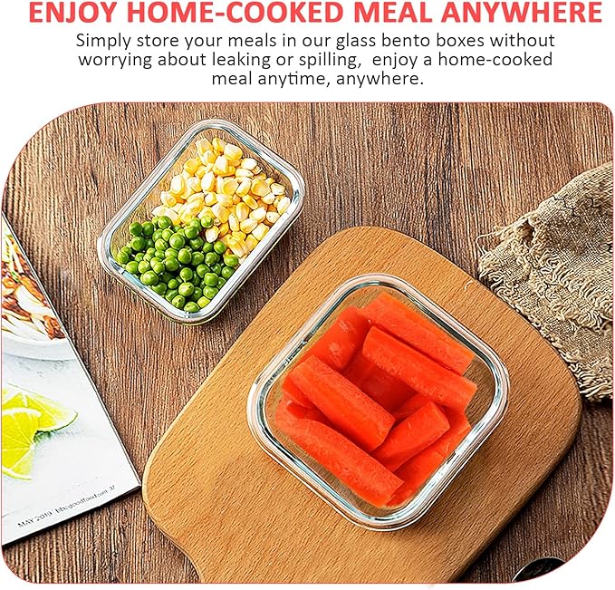 KOMUEE 24 Pieces Glass Food Storage Containers Set, Meal Prep Containers, BPA-Free Airtight Glass Storage Containers with lids, Freezer, Microwave and Oven Safe, Red