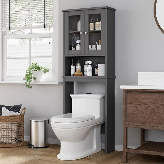 Shintenchi Over the Toilet Storage Cabinet, Gray