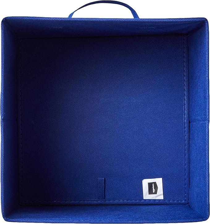 Amazon Basics Collapsible Fabric Storage Bins, Cube Organizer with Handles