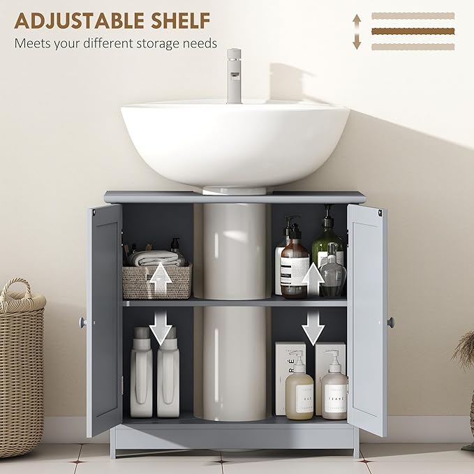 Under Sink Bathroom Cabinet with 2 Doors and Shelf