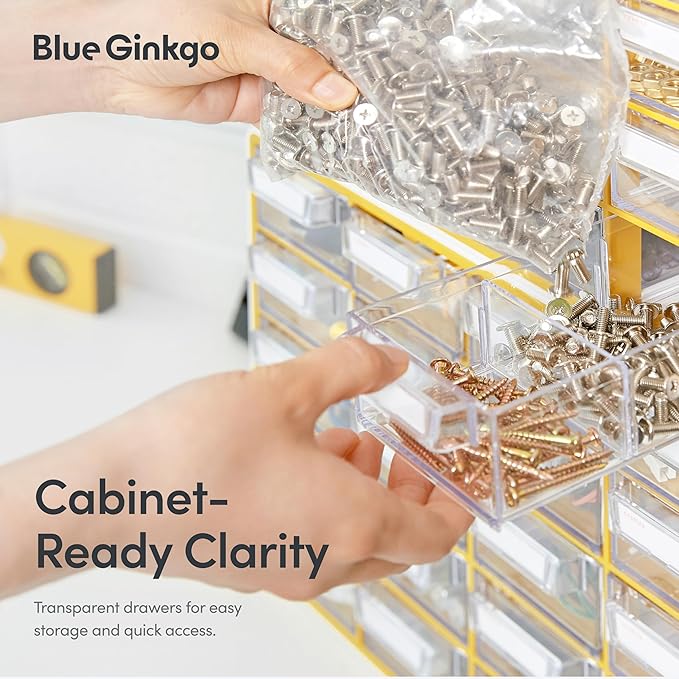 Blue Ginkgo Small 20-Drawer Cabinet, Made in Korea, Blue
