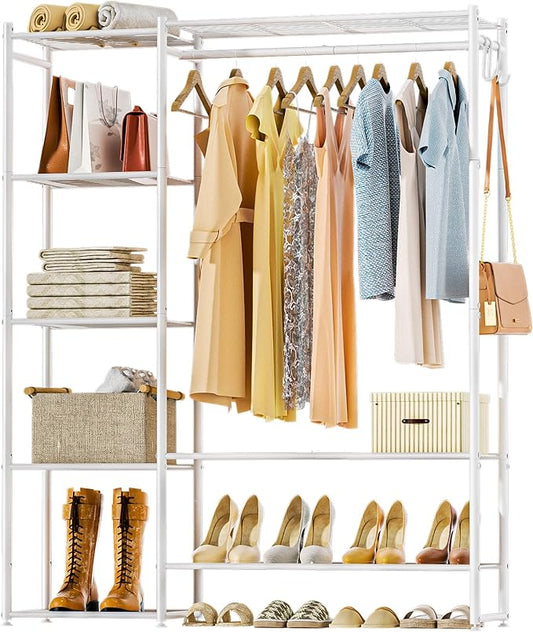 Clothing Racks for Hanging Clothes with Shelves