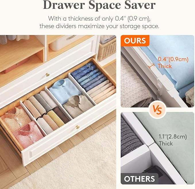 6" Tall 9 Pack Drawer Dividers