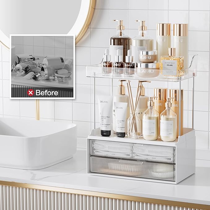 Bathroom Organizers and Storage, Clear