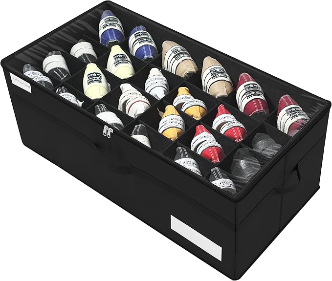 Shoe Storage Organizer, Fits 24 Pairs, Large Shoe Organizer Box for Closet
