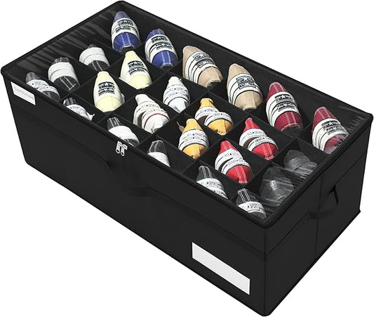 Shoe Storage Organizer, Fits 24 Pairs, Large Shoe Organizer Box for Closet