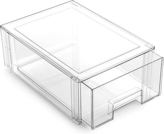 Stackable Storage Drawers, Large, Clear, THE CRATE COLLECTION