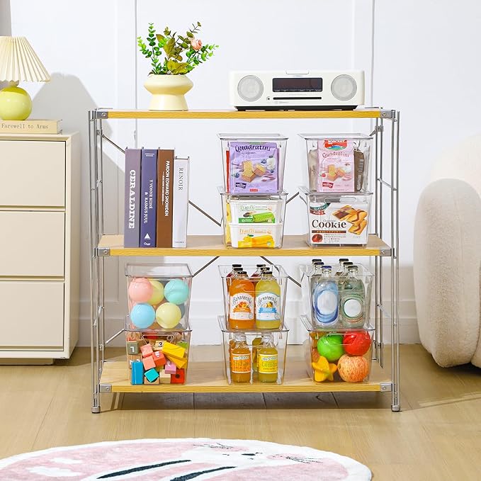 6 Pack Clear Storage Bins with Lids