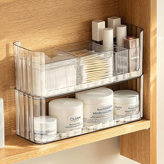 2-Tier Stackable Medicine Cabinet Organizer
