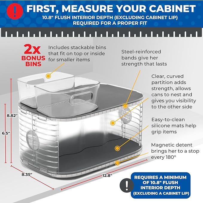 Mighty Susan 2-Tier Lazy Susan Pantry Organizer