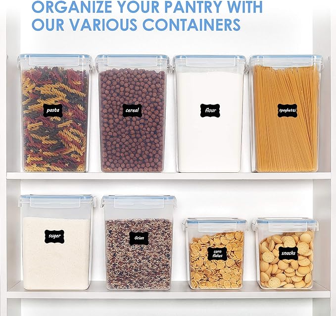 Extra Large Tall Airtight Food Storage Containers 4 Pieces 5.9qt / 6.5L-Plastic