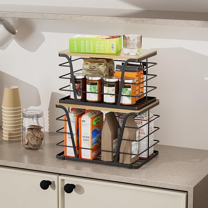 2 Pack Extra Large Pantry Storage Organizers, Pantry Baskets organization