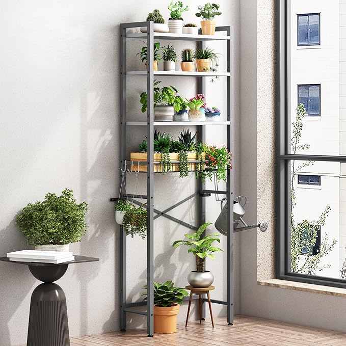 Over-The-Toilet Storage Rack, Gray- White
